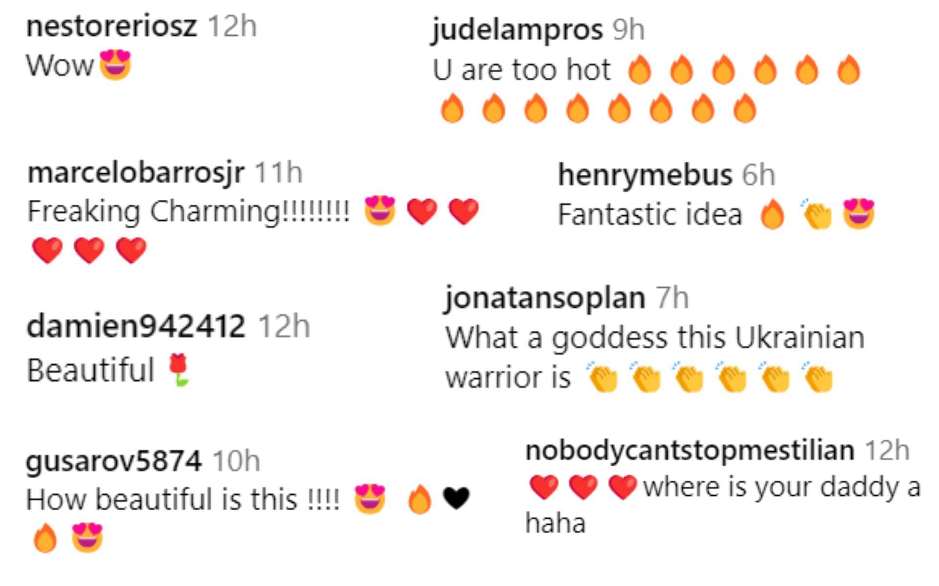 Fan reactions to Moros' Instagram post